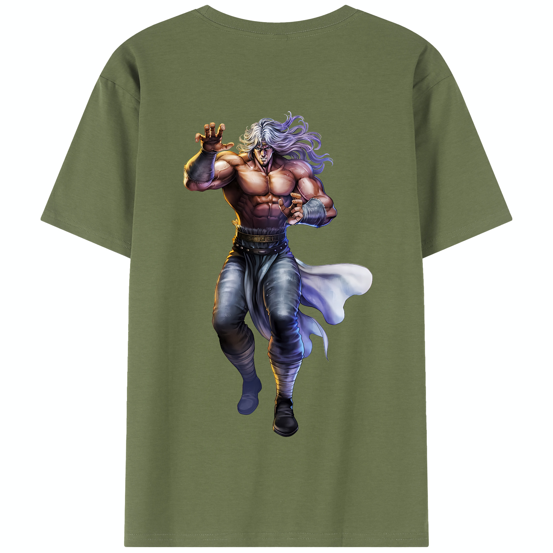 （画像用） 北斗の拳 Fist of the North Star 綿100％半袖Tシャツ（背面プリント）